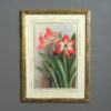 A late 19th century botanical watercolour depicting red lilies