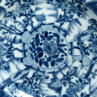A 19th century blue & white dish in the kangxi taste