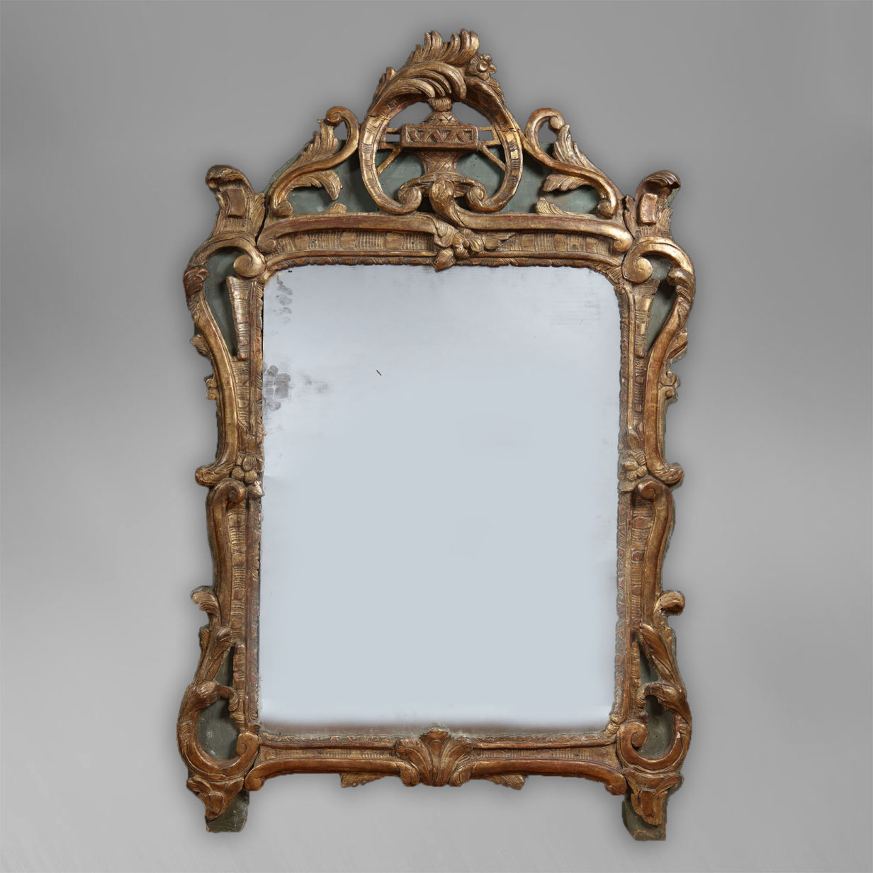 Louis xv period parcel gilt mirror