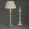 Pair of baroque candle lamps