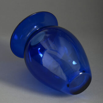 Scandinavian blue glass vase