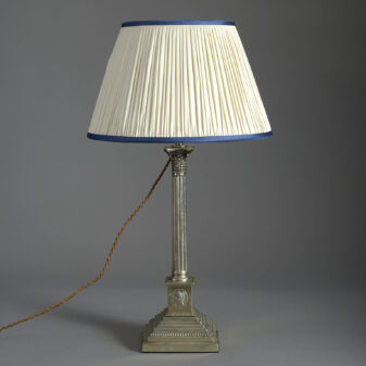 Silvered column lamp