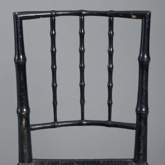 Pair of ebonised chairs