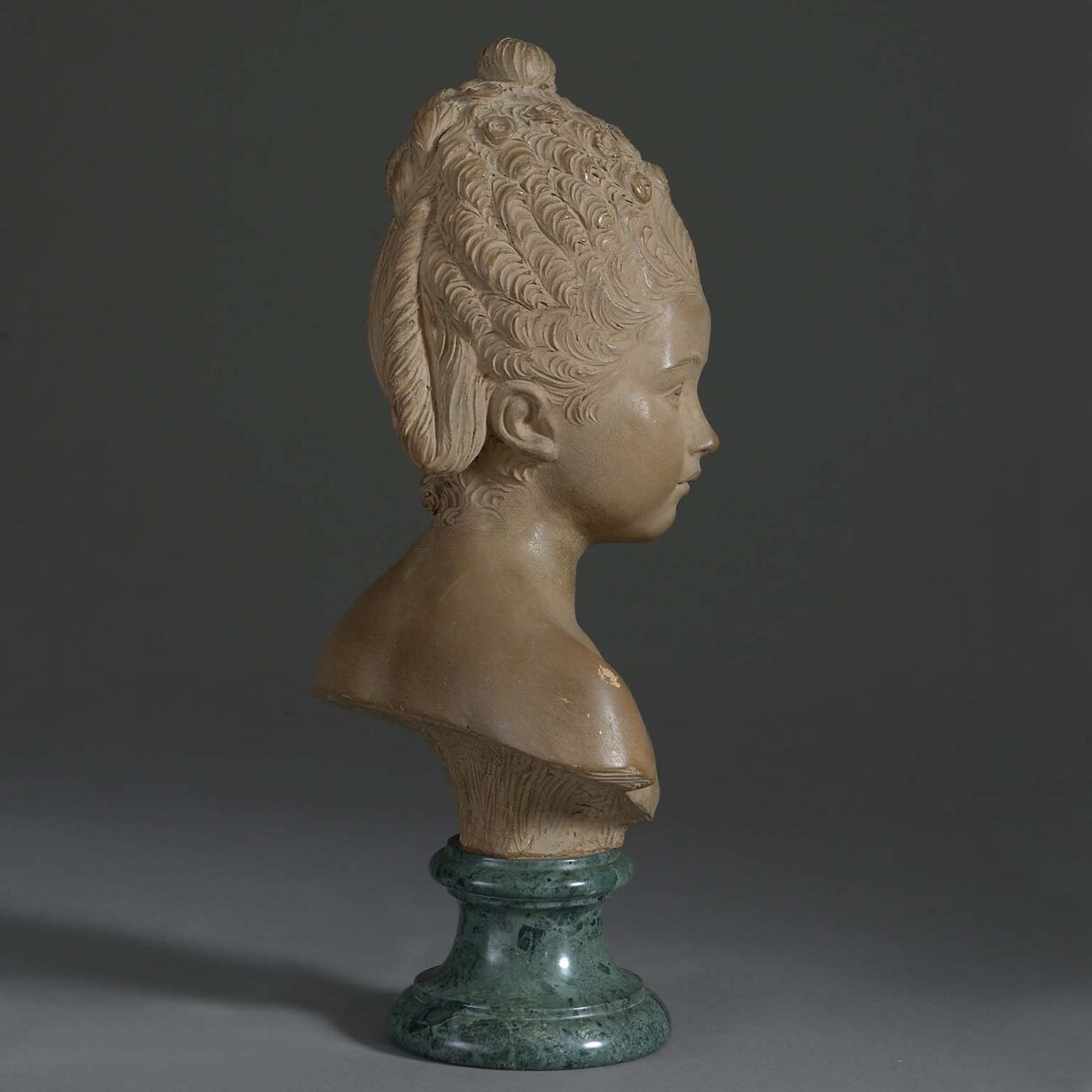 After jean-antoine houdon, (1741-1828) portrait bust of louise brongniart (1772-1845)