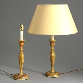 Pair of Kashmiri Lacquer Lamps