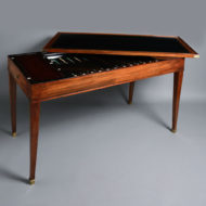 An early 19th century mahogany empire period tric trac or backgammon games table