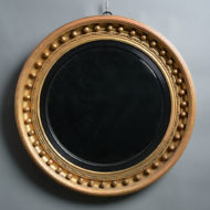 Round: 19th Century Regency Period Giltwood Convex Mirror