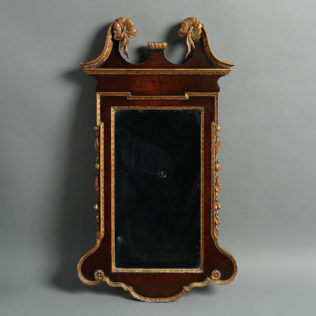 A mid-18th century George ii period tabernacle mirror