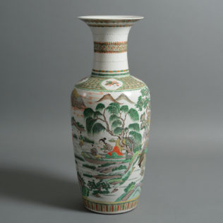 A large scale famille verte vase, c 1880