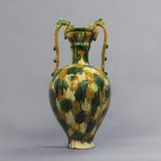 An egg and spinach amphora vase, c 1850