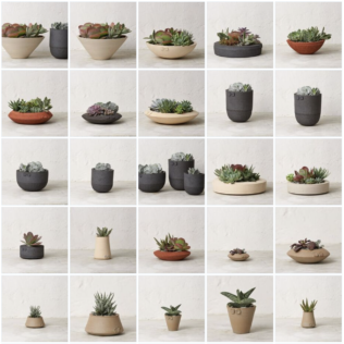 A selection of handmade pots by rupert muldoon