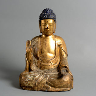 A 19th Century Giltwood Buddha