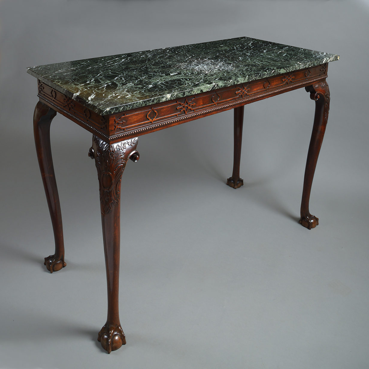 A mid-18th century george iii period mahogany side table
