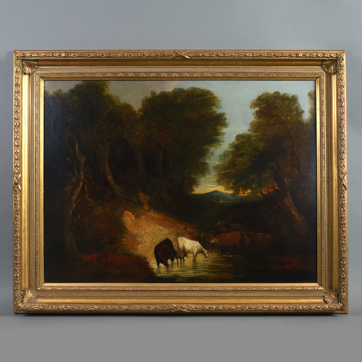 A late 18th century landscape after thomas gainsborough