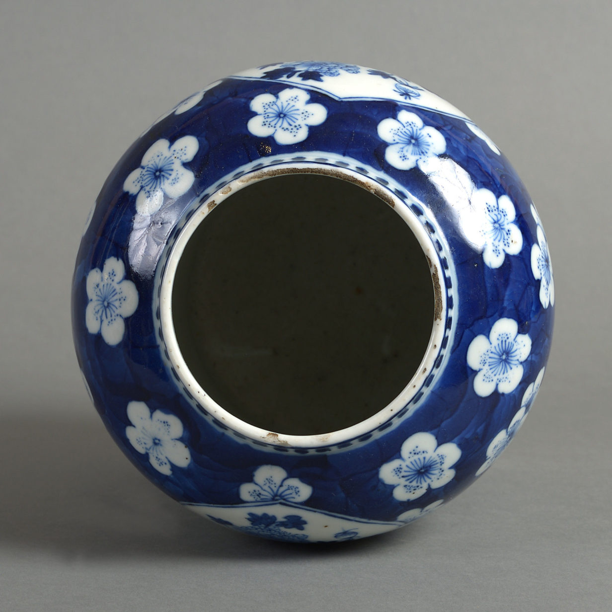 19th century blue & white porcelain baluster vase