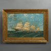 Early 20th century oil depicting a sailing ship