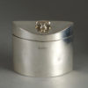 19th century silver tea caddy in the george iii manner