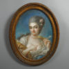18th century pastel oval portrait of a lady