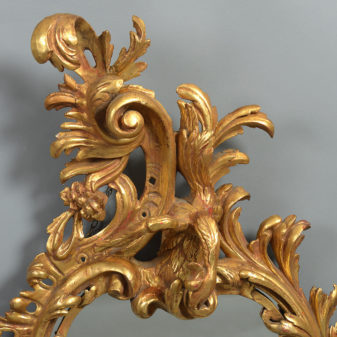 19th century pair of giltwood rococo mirrors