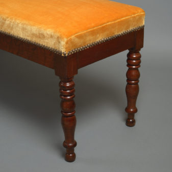 19th century late regency mahogany long stool