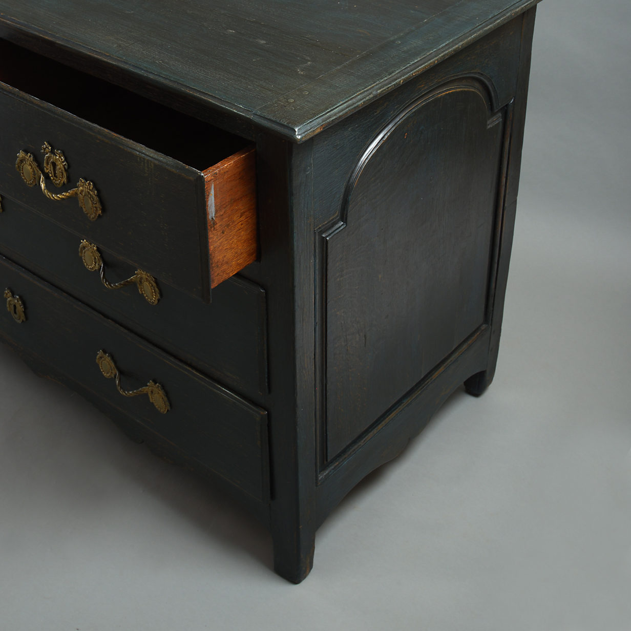 18th century louis xv period black painted commode