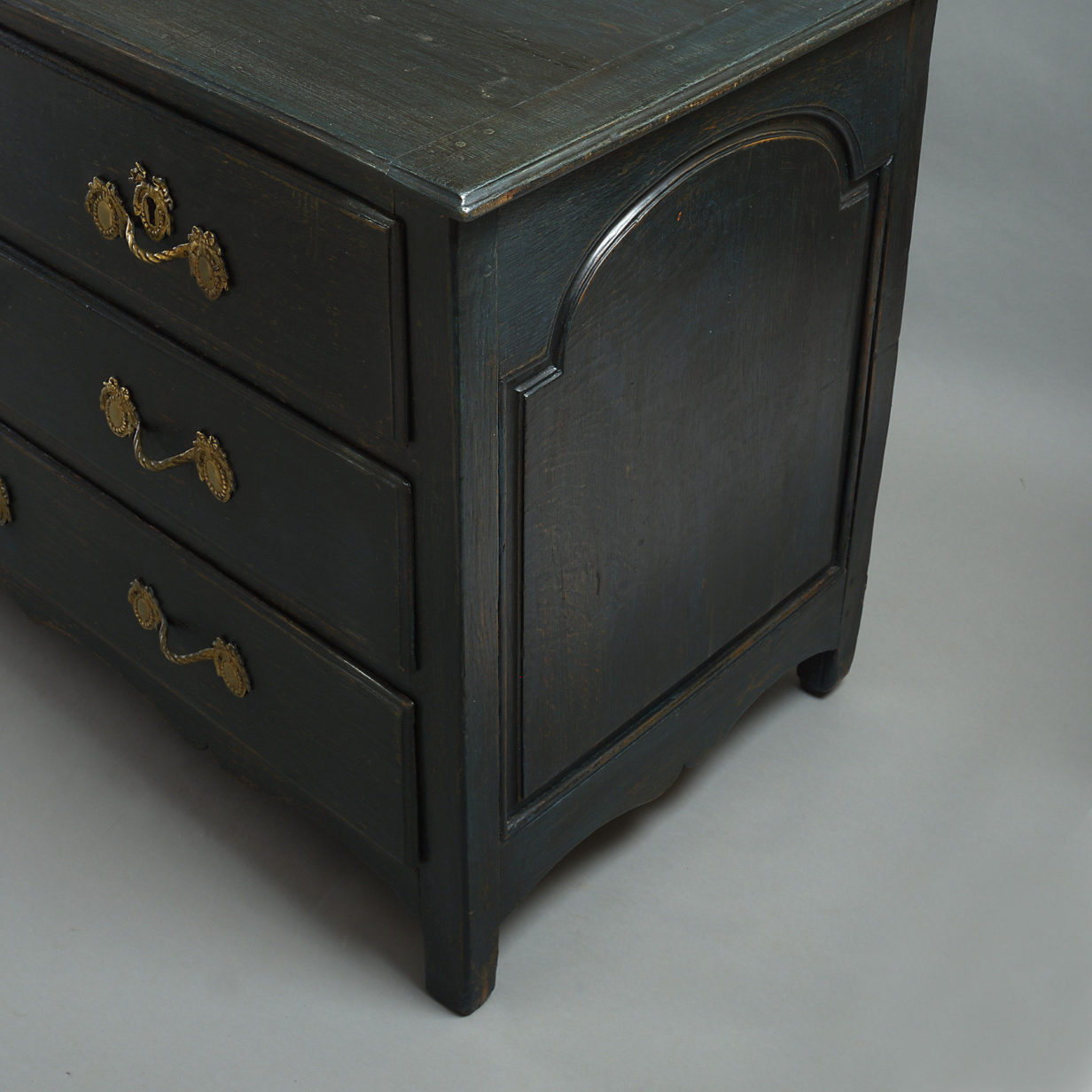 18th century louis xv period black painted commode