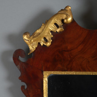 18th century george ii period walnut and parcel gilded mirror