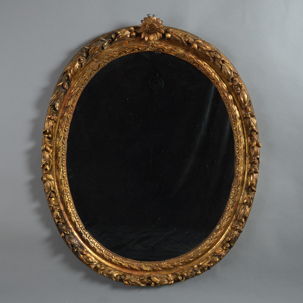 17th century carved giltwood mirror