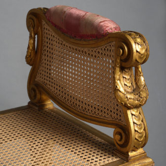 19th century giltwood window seat