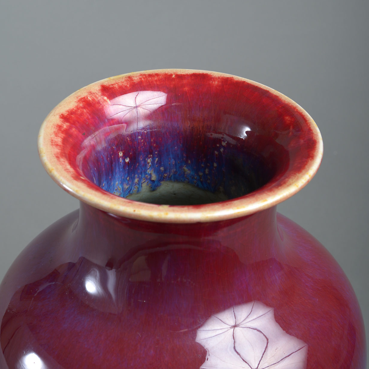 A 19th century sang de boeuf porcelain vase