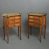 19th century pair of louis xvi style bedside cabinets