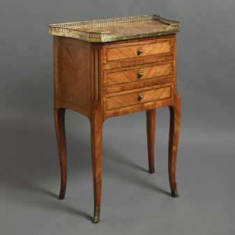 19th century pair of louis xvi style bedside cabinets