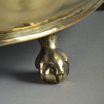 19th century brass oval planter or jardiniere