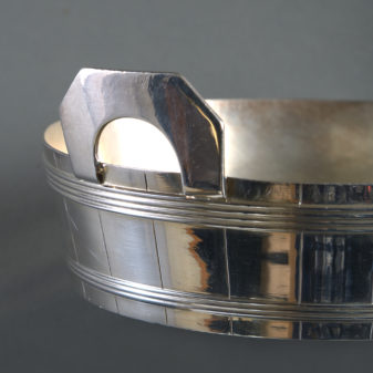Early 20th century silvered butter dish