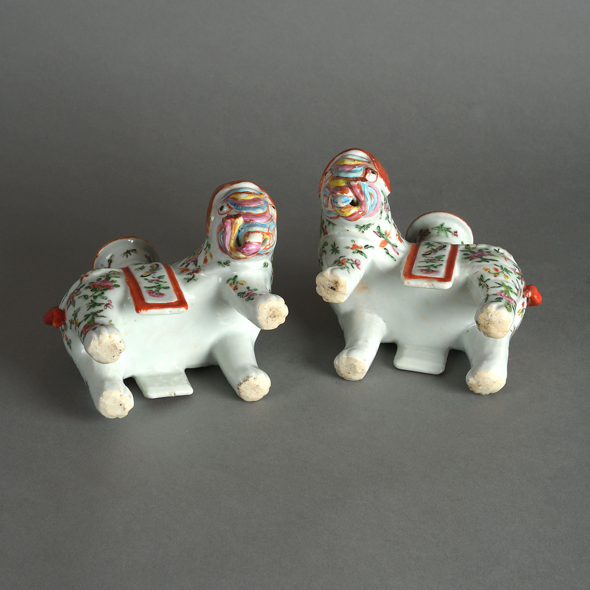 1211888. Jpg 19th century pair of famille rose porcelain elephants