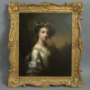 Frans van der mijn (1719-1783) portrait of a lady as shepherdess