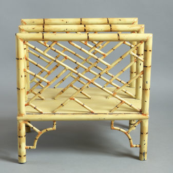 20th century faux bamboo tole canterbury