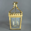 20th century brass hall lantern in the georgian manner