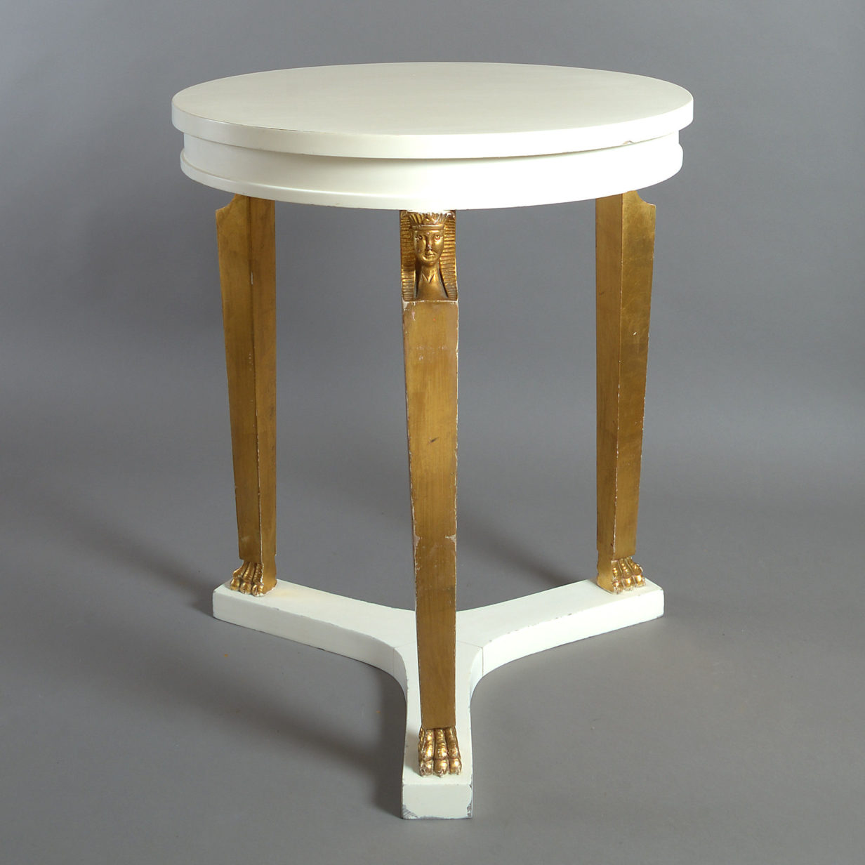 Mid-20th century pair of neo-classical circular end tables