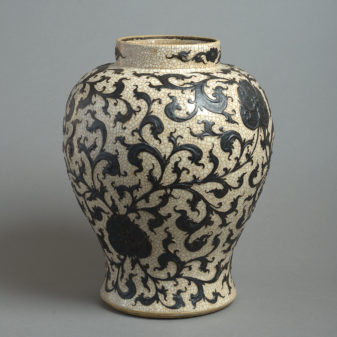 19th century crackleware baluster vase
