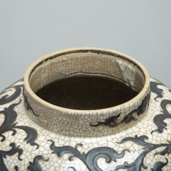 19th century crackleware baluster vase