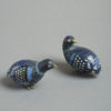 Pair of republic period cloisonné quail