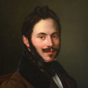 Edouard pingret (1788-1875) portrait of capt. Joseph marie louis alfred de bouffier