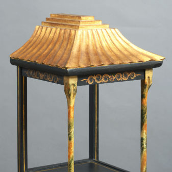 A 20th century set of chinoiserie pagoda shelves