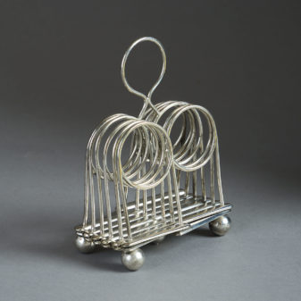 20th century edwardian period expanding silver-plated toast rack