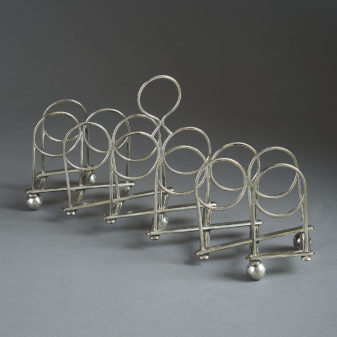 20th century edwardian period expanding silver-plated toast rack