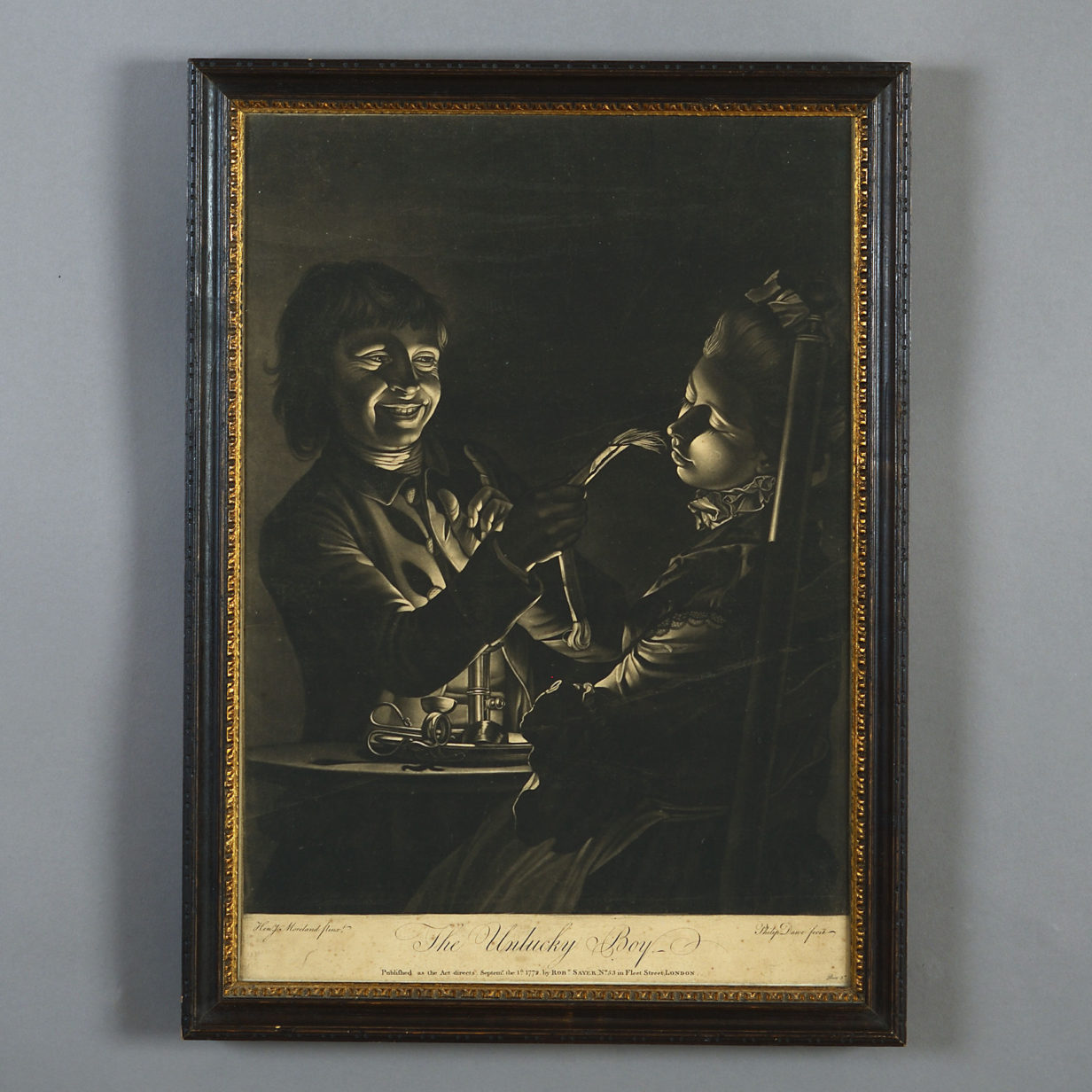 The unlucky boy - a mezzotint after george morland