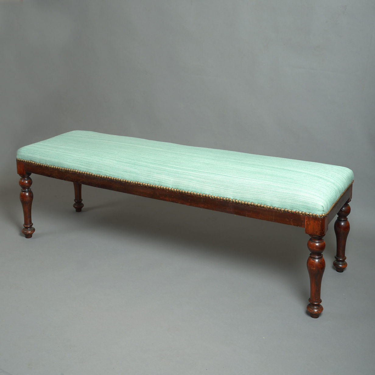 Early 19th century william iv period mahogany long stool