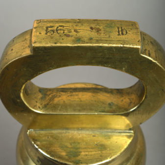19th century 56lb brass weight