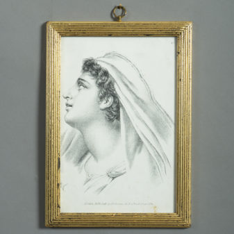 Twelve early 19th century portrait etchings in the classical manner